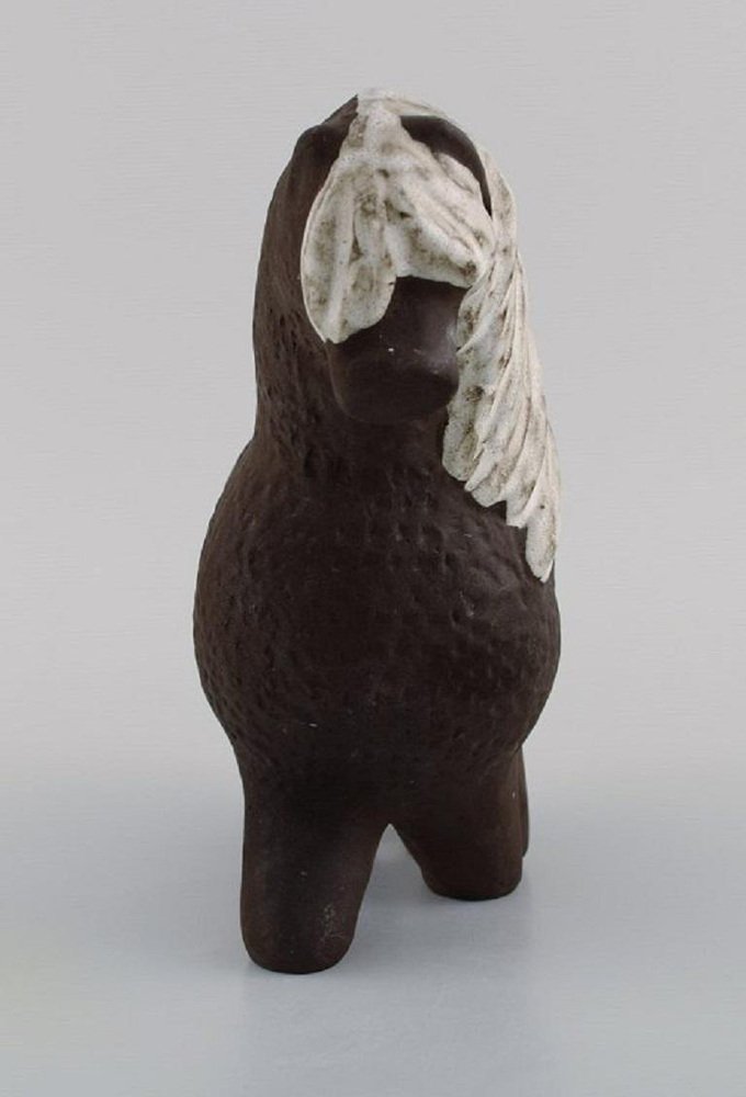 Glazed Stoneware Horse by Karl Erik Iwar for Nittsjö, 1960s