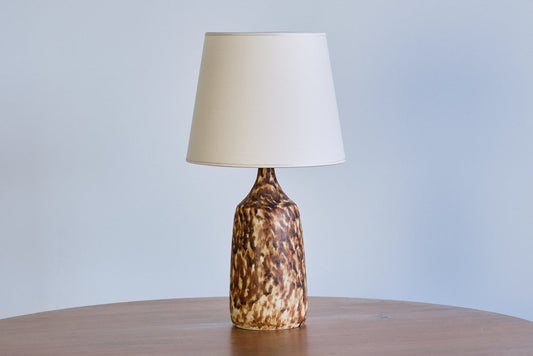 Glazed Stoneware Table Lamp by Gunnar Borg for Höganäs, Sweden, 1960s