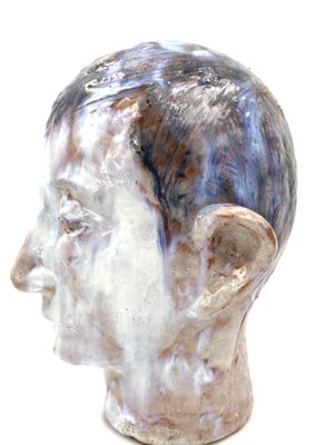 Glazed Terracotta Boy Head, France, 1958-TXN-1013106