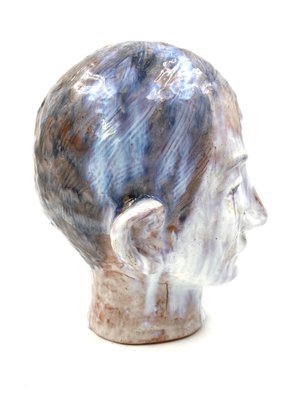 Glazed Terracotta Boy Head, France, 1958-TXN-1013106