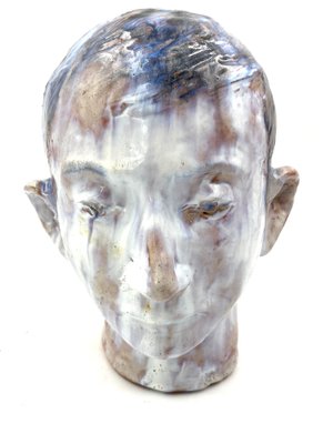 Glazed Terracotta Boy Head, France, 1958-TXN-1013106