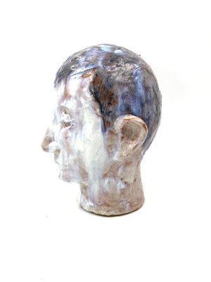 Glazed Terracotta Boy Head, France, 1958-TXN-1013106