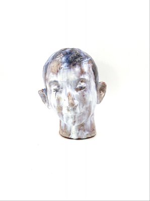 Glazed Terracotta Boy Head, France, 1958-TXN-1013106