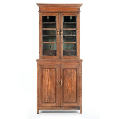 Glazed Wooden China Cabinet-NQ-624941