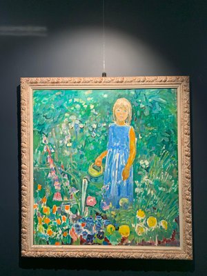 Gleb Savinov, Little Girl in the Garden Flowers, 1990s-QUE-943976