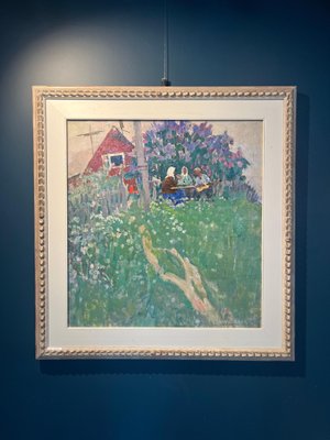 Gleb Savinov, Summer Evenings, Oil Painting, 1976, Framed-QUE-1818889