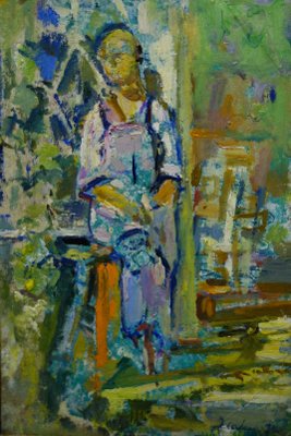 Gleb Savinov, Woman on the Veranda, 1987-QUE-944163