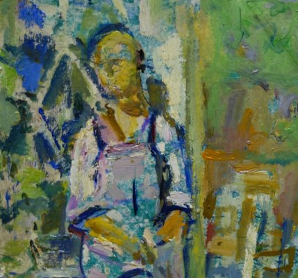 Gleb Savinov, Woman on the Veranda, 1987-QUE-944163