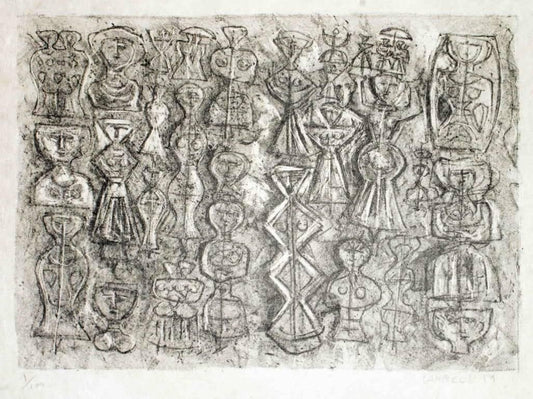 Gli Idoli - Original Lithograph by Massimo Campigli - 1970 ca. 1970 ca.