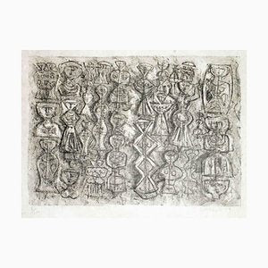 Gli Idoli - Original Lithograph by Massimo Campigli - 1970 ca. 1970 ca.-ZCI-756841