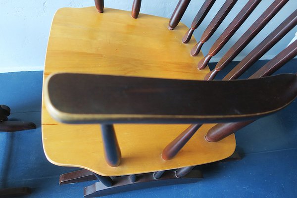 Glider Rocking Chair and Ottoman, 1960s, Set of 2-ED-1736823