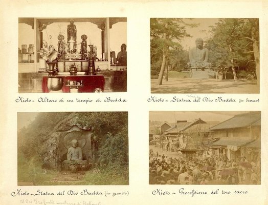 Glimpses of Japanese Shrines in Kyoto - Ancient Albumen Print 1870/1890 1870/1890-ZCI-760804