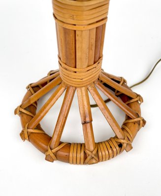 Globe Rattan Table Lamp, France, 1960s-LYQ-1171448