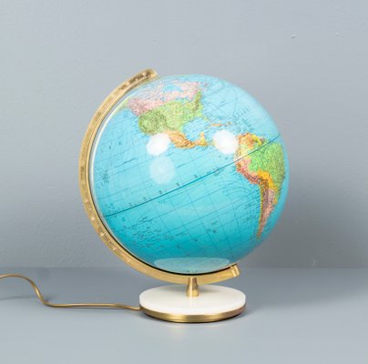 Globe With Marble Base & Lighting from Oestergaard, Germany-VLO-1225500