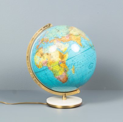 Globe With Marble Base & Lighting from Oestergaard, Germany-VLO-1225500