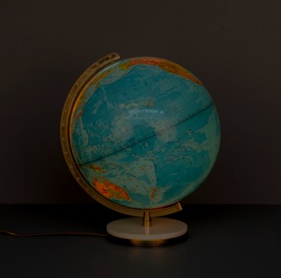 Globe With Marble Base & Lighting from Oestergaard, Germany-VLO-1225500