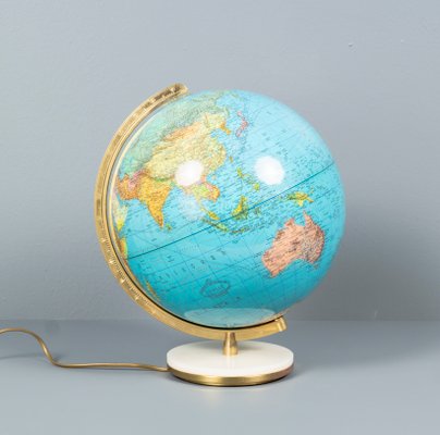 Globe With Marble Base & Lighting from Oestergaard, Germany-VLO-1225500