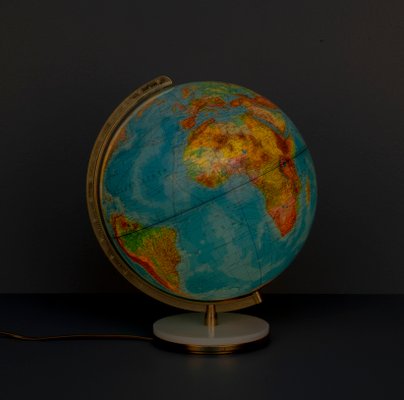 Globe With Marble Base & Lighting from Oestergaard, Germany-VLO-1225500