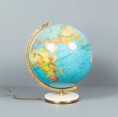 Globe With Marble Base & Lighting from Oestergaard, Germany-VLO-1225500