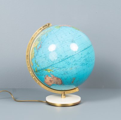 Globe With Marble Base & Lighting from Oestergaard, Germany-VLO-1225500