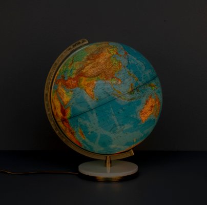 Globe With Marble Base & Lighting from Oestergaard, Germany-VLO-1225500