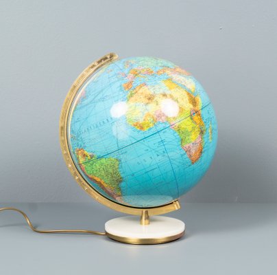 Globe With Marble Base & Lighting from Oestergaard, Germany-VLO-1225500