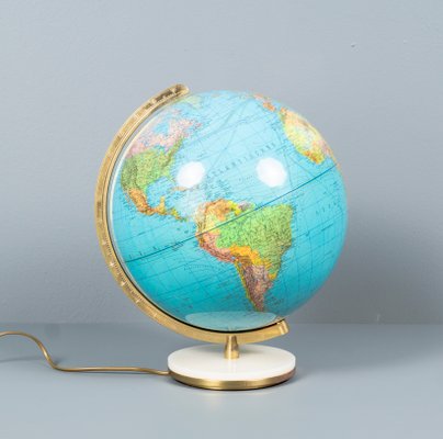 Globe With Marble Base & Lighting from Oestergaard, Germany-VLO-1225500