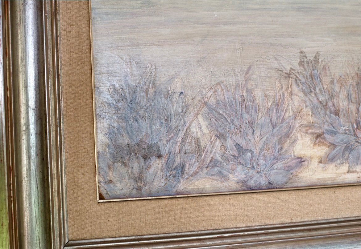 Gloria Alcahud, Landscape, Oil Painting, 1975, Framed