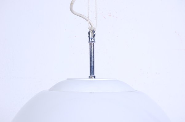 Glossy White Glass Pendant, 1980s-XSG-1328750