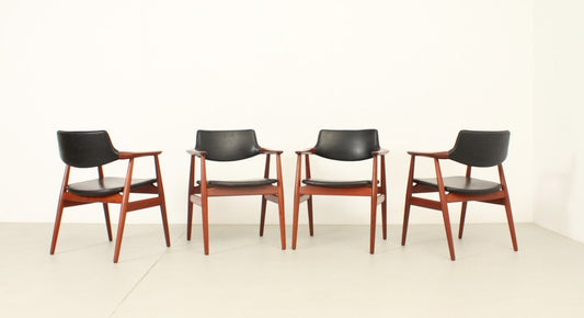 GM11 Chairs by Svend Åge Eriksen for Glostrup, Denmark, 1960s, Set of 4