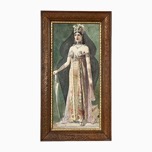 Goddess, Watercolor on Paper, Framed-DKC-1115821