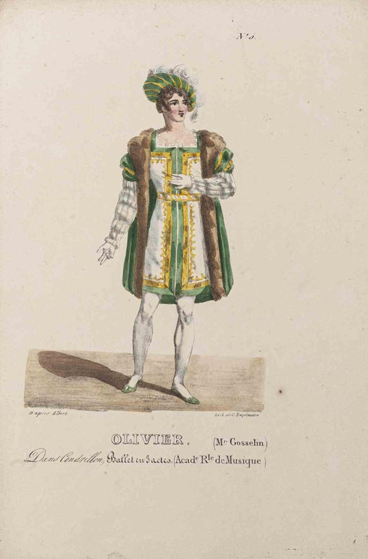 Godefroy Engelmann, Grands Théâtres De Paris, Oliveris, Original Lithograph, 19th-Century