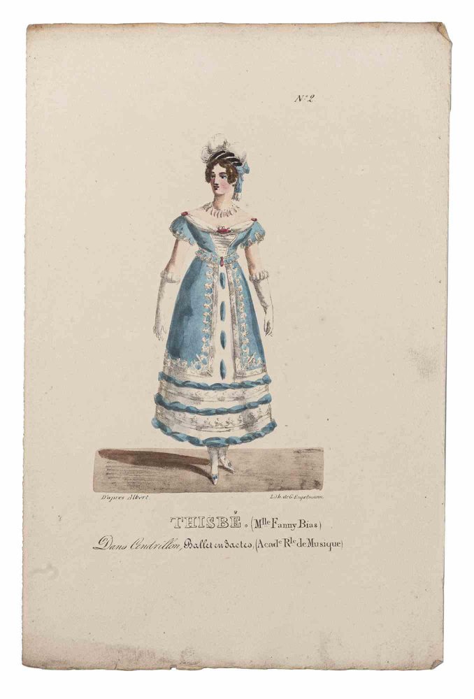 Godefroy Engelmann, Grands Théâtres de Paris - Thisbe, Original Lithograph, 19th Century