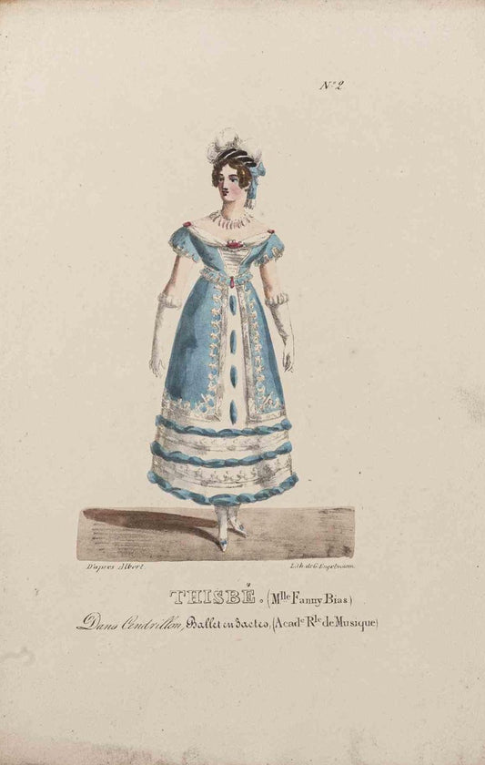 Godefroy Engelmann, Grands Théâtres De Paris, Thisbe, Original Lithograph, 19th-Century