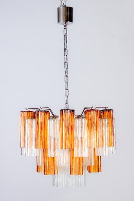 Gold and Clear Murano Glass Tronchi Chandelier, 1970s-MBH-1032620