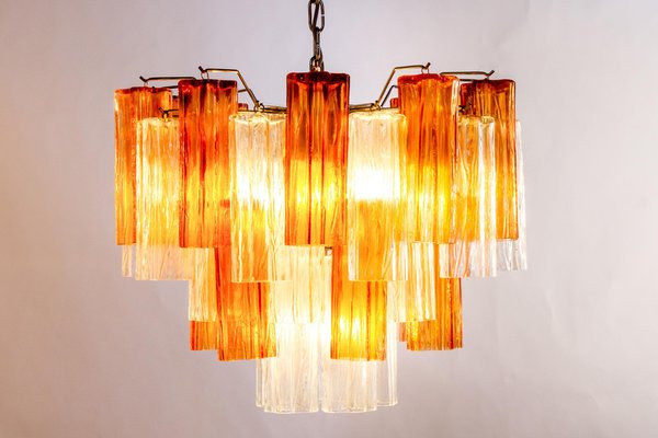 Gold and Clear Murano Glass Tronchi Chandelier, 1970s-MBH-1032620