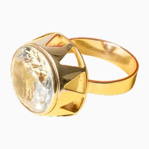 Gold and Rock Crystal Ring by Erkki Juhani Dahlstedt, 1969-NL-2042358