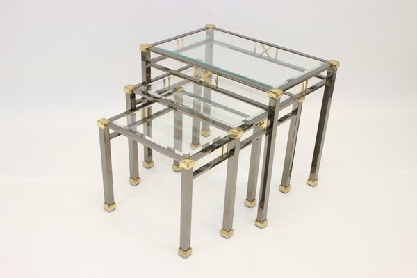 Gold and Silver Nesting Tables from Eicholtz Lindon, 1960s-EZZ-672241