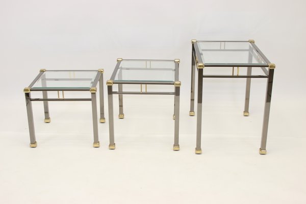 Gold and Silver Nesting Tables from Eicholtz Lindon, 1960s-EZZ-672241