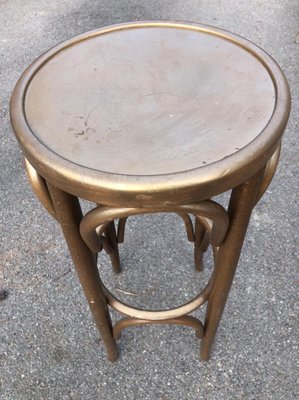 Gold Bistro Stool in the Style of Thonet, 1980s-SDV-754275