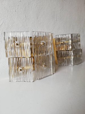 Gold Brass Wall Sconces from Kinkeldey, 1960s, Set of 2-RDS-1147889