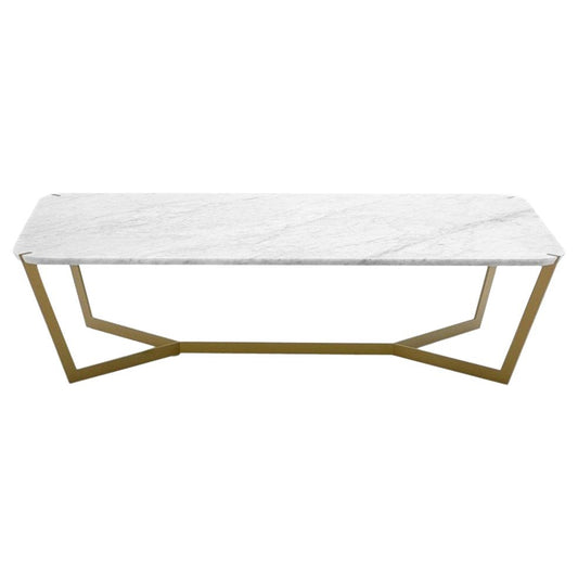 Gold Carrara Marble Star Coffee Table by Olivier Gagnère