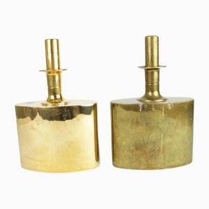 Gold Coating Liquor Bottles by Pierre Forsell for Skultuna, Set of 2-HYQ-1251137