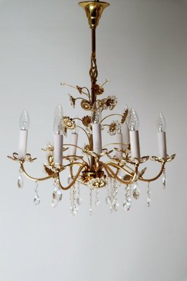 Gold Crystal Flower Chandelier from Palwa-ESB-1376751