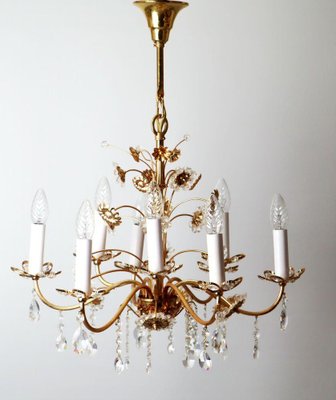 Gold Crystal Flower Chandelier from Palwa-ESB-1376751