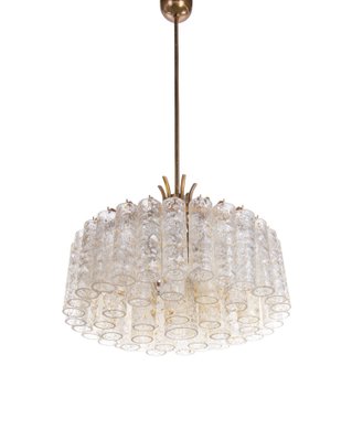 Gold Flaked Murano Glass Tube Chandelier from Doria, Germany, 1960s-DEK-1146237