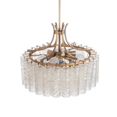 Gold Flaked Murano Glass Tube Chandelier from Doria, Germany, 1960s-DEK-1146237