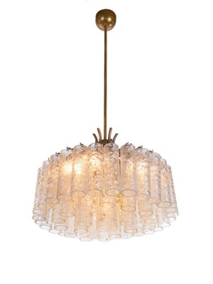 Gold Flaked Murano Glass Tube Chandelier from Doria, Germany, 1960s-DEK-1146237