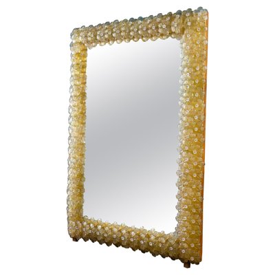 Gold Flower Mirror in Murano Glass, 1970-MBH-1267021