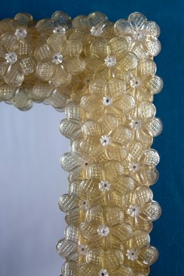 Gold Flower Mirror in Murano Glass, 1970-MBH-1267021